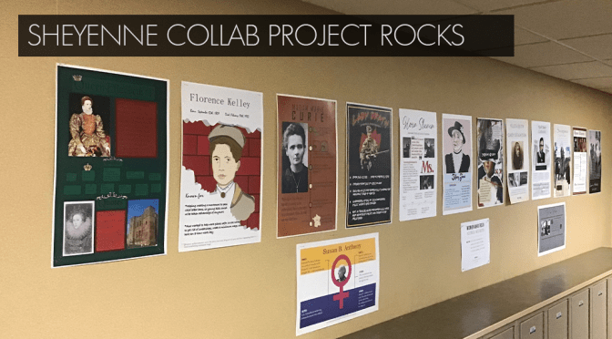 Sheyenne Teachers and Staff Collab on “Women Who Rock Wall”